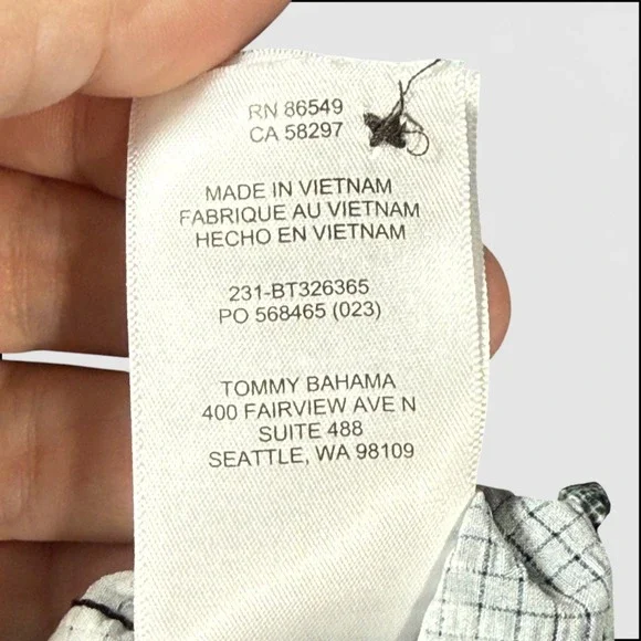 Tommy Bahama Tropical Palm Burst Print IslandZone Polo XLT Short Sleeve Black - Picture 6 of 9